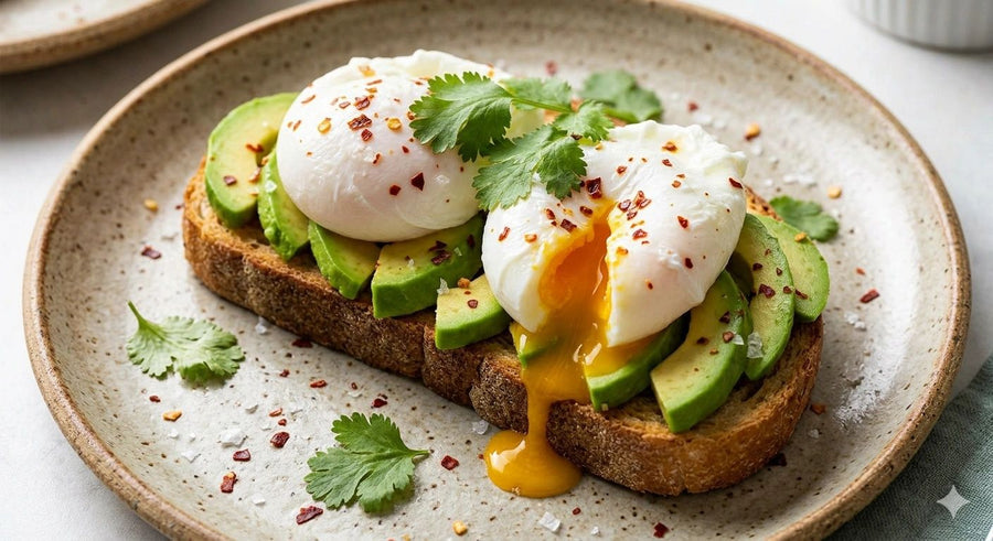 Huevos Pochés con Aguacate