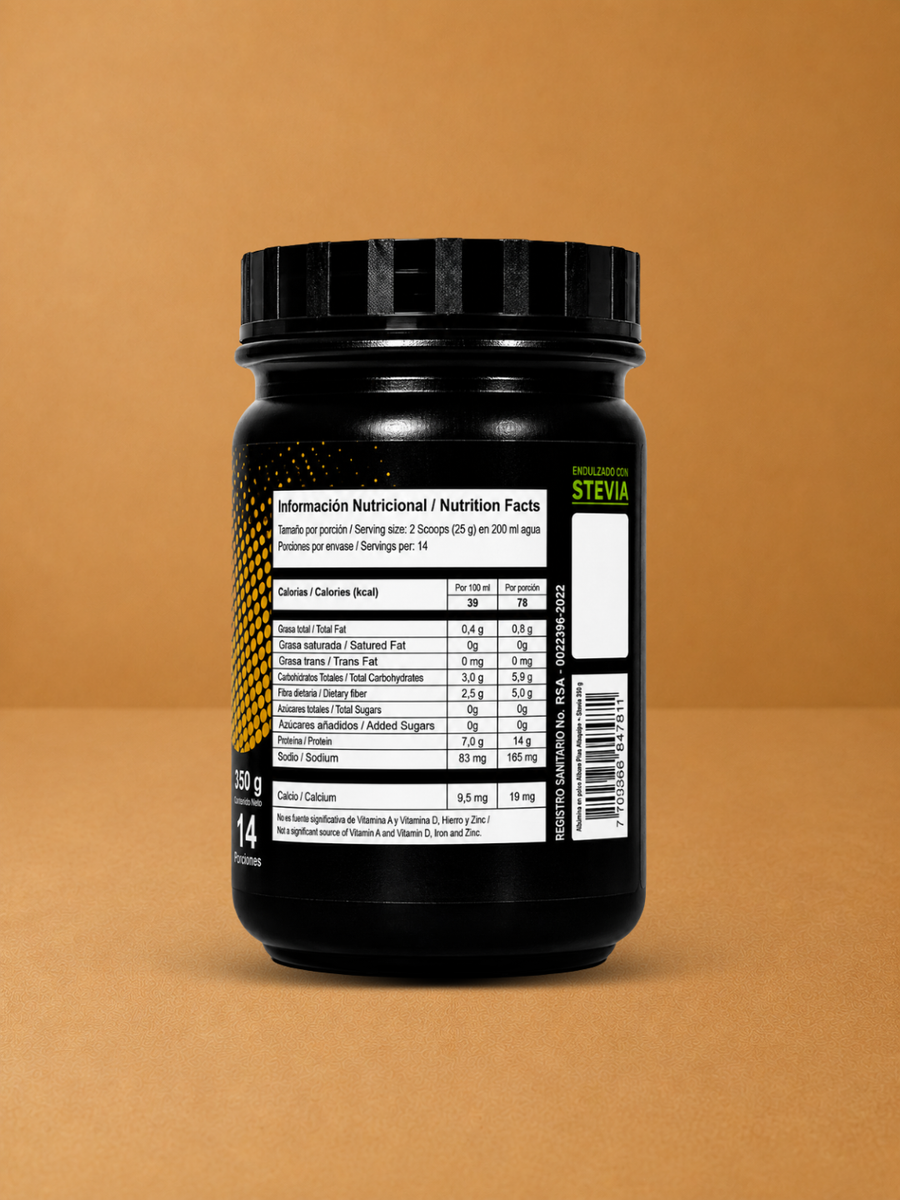 AlbumPlus Arequipe 350g — tabla nutricional