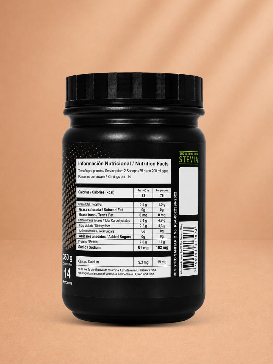 AlbumPlus Chocolate 350g — tabla nutricional