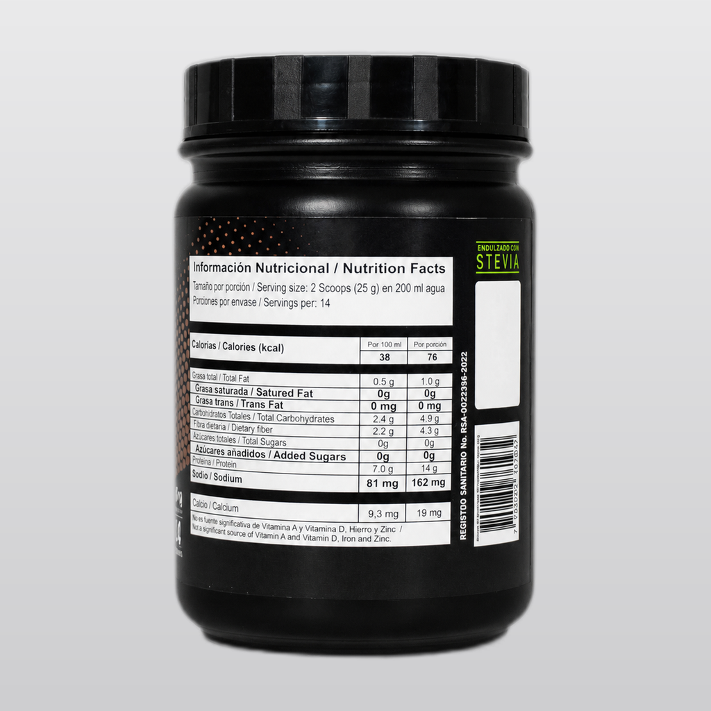 AlbumPlus Chocolate 350g — tabla nutricional