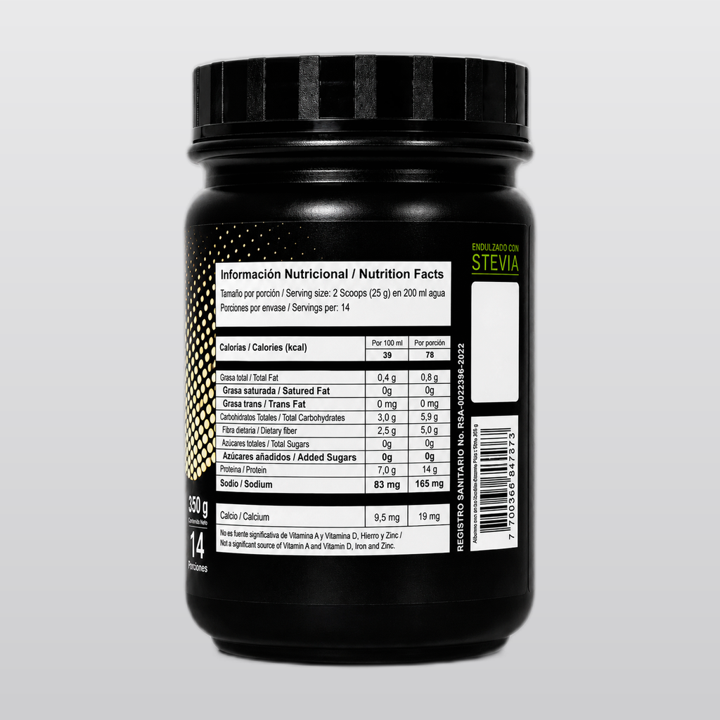 AlbumPlus Vainilla 350g — tabla nutricional