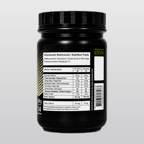 AlbumPlus Vainilla 350g — tabla nutricional