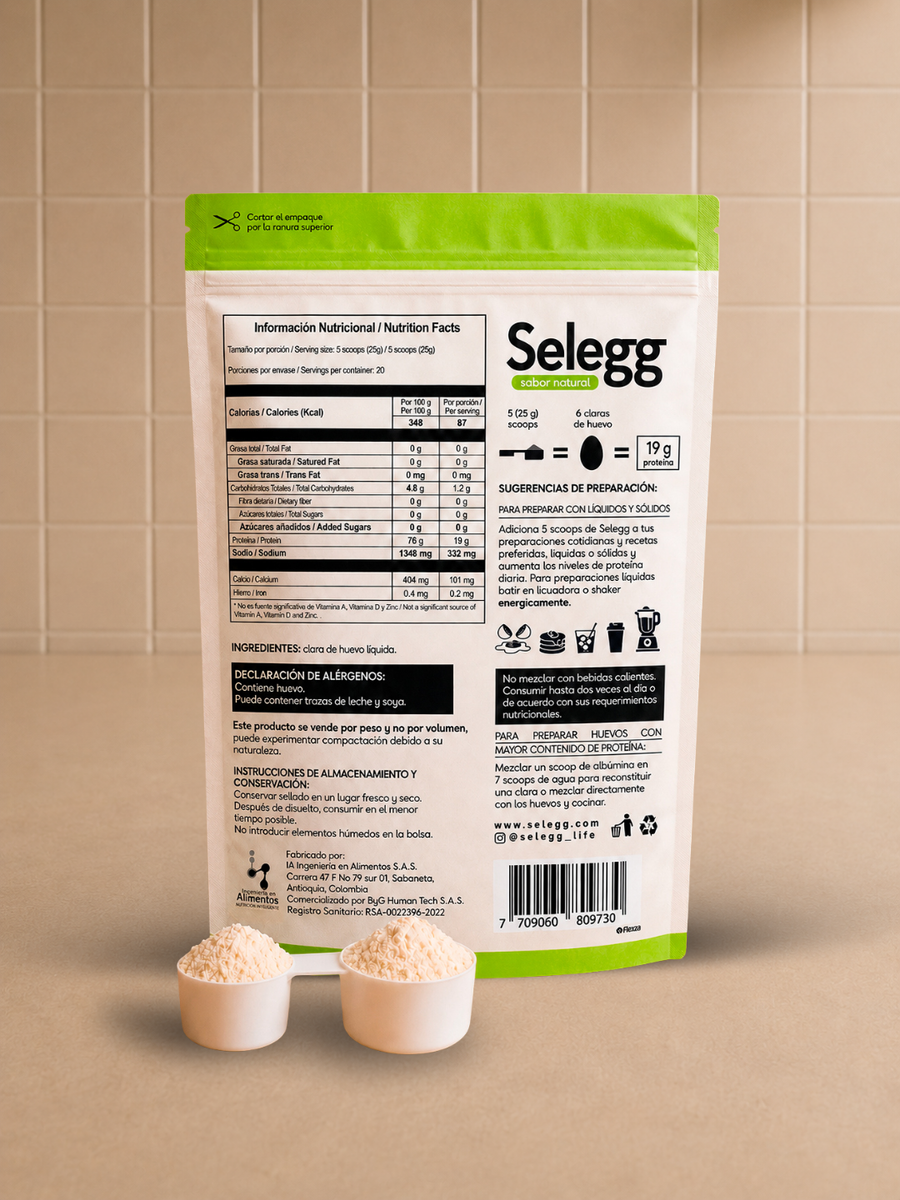 Selegg Natural — información nutricional e ingredientes